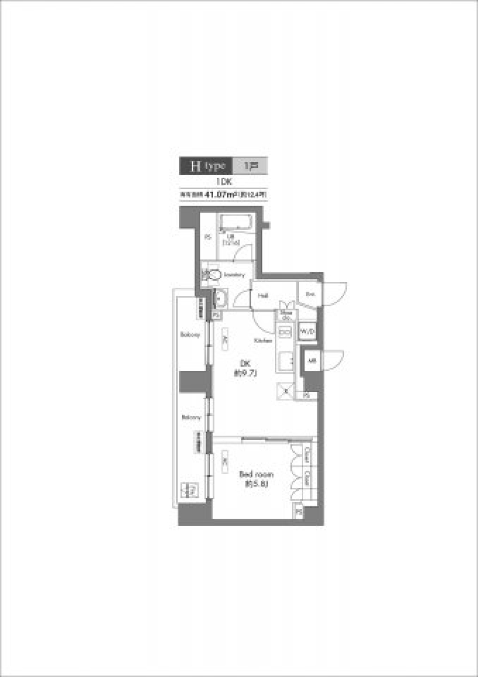 プラウドフラット早稲田 803号室の間取り図