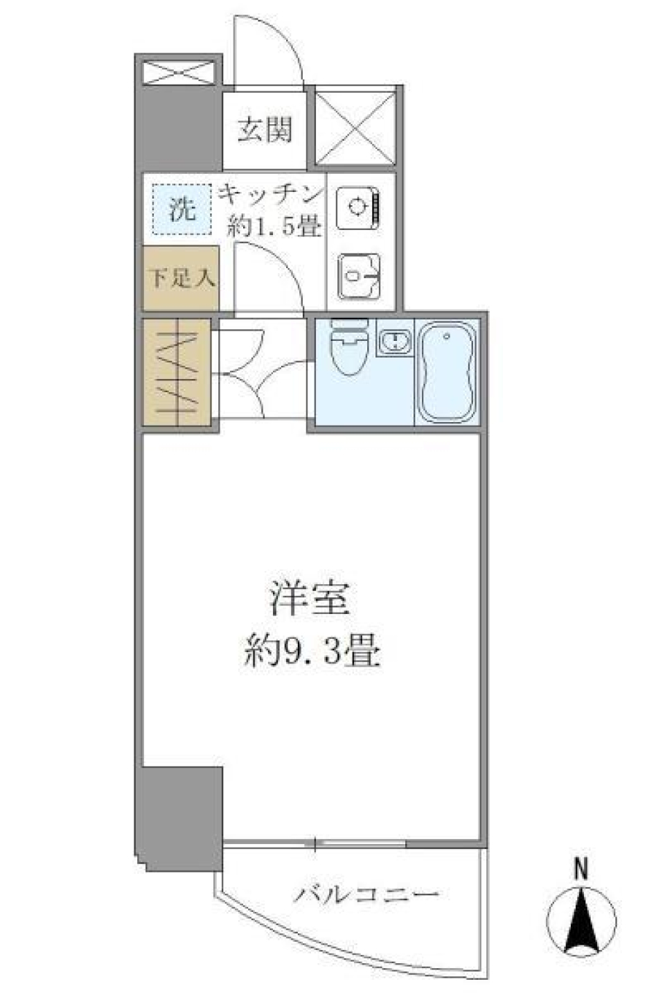 シャロン神谷陸橋　1002号室の間取り図