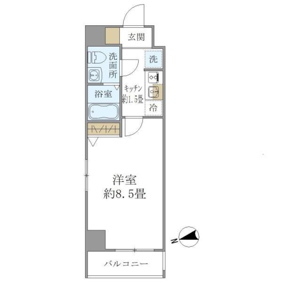 ザ・パールレジデンス芝公園　501号室［ペット可］の間取り図