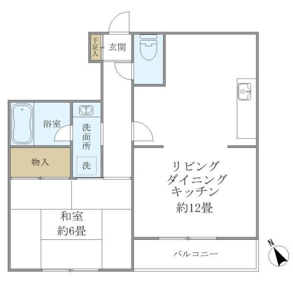 クレル洸雙　201号室の間取り図