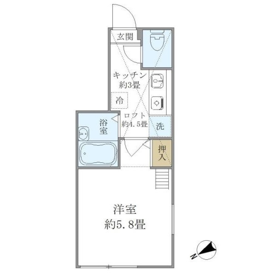 テラス学芸大　101号室の間取り図