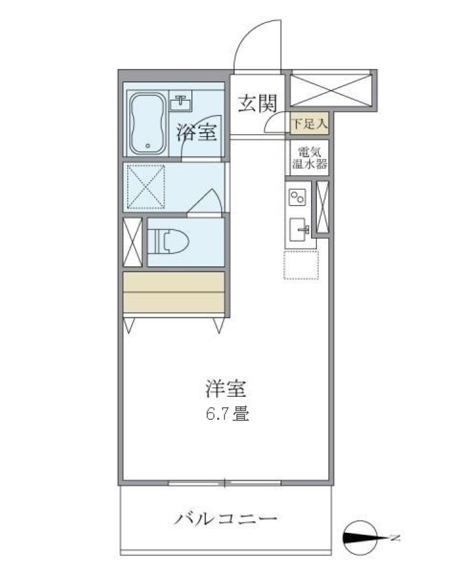 メゾンベール南麻布　202号室の間取り図