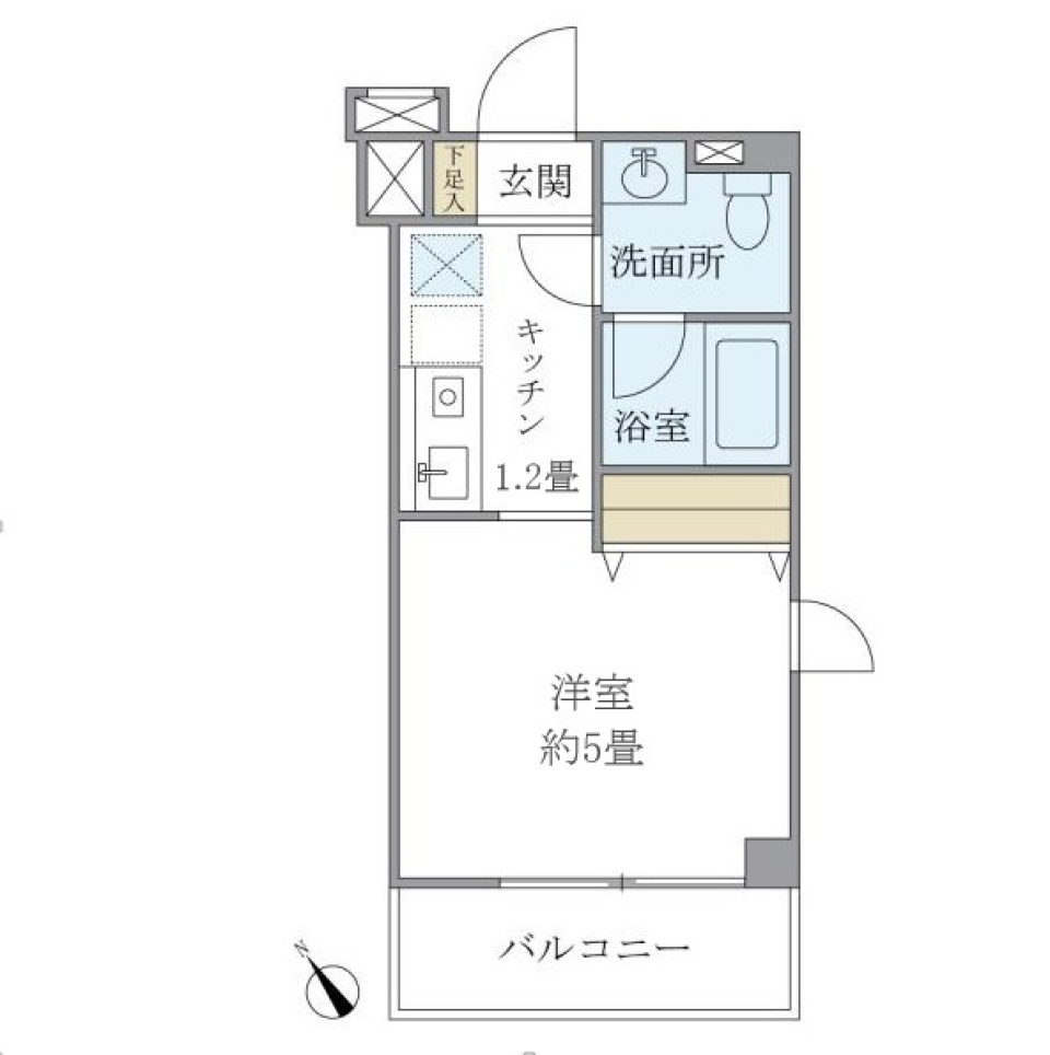 キバサンフラット　201号室の間取り図