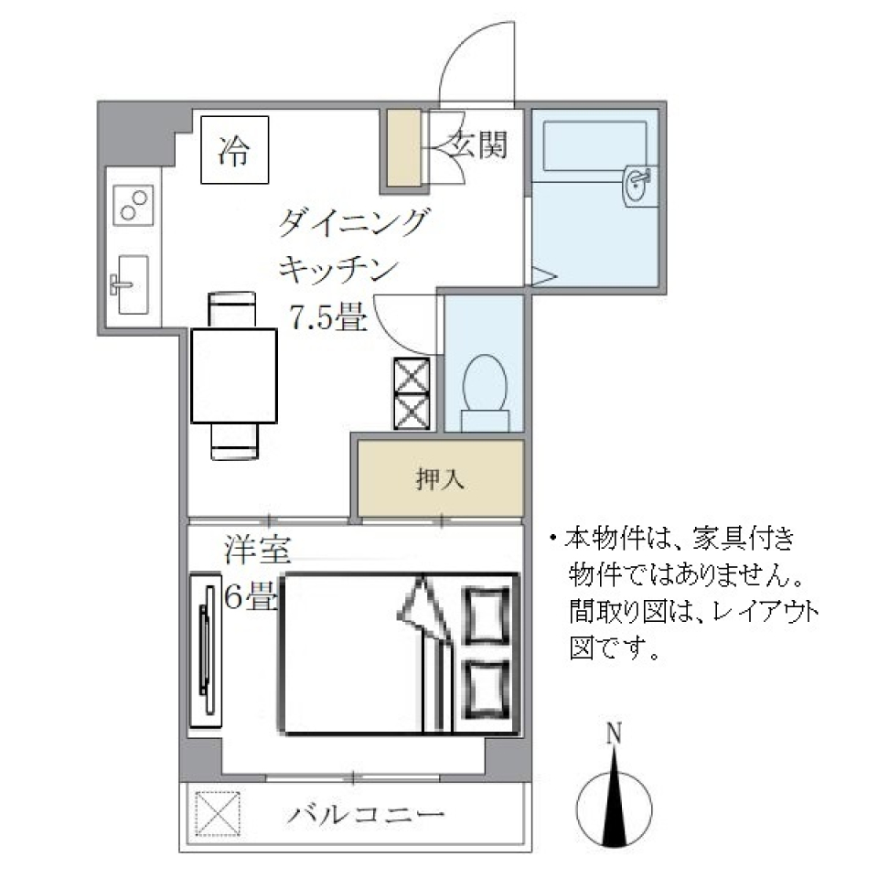 ファミール若月　302号室の間取り図