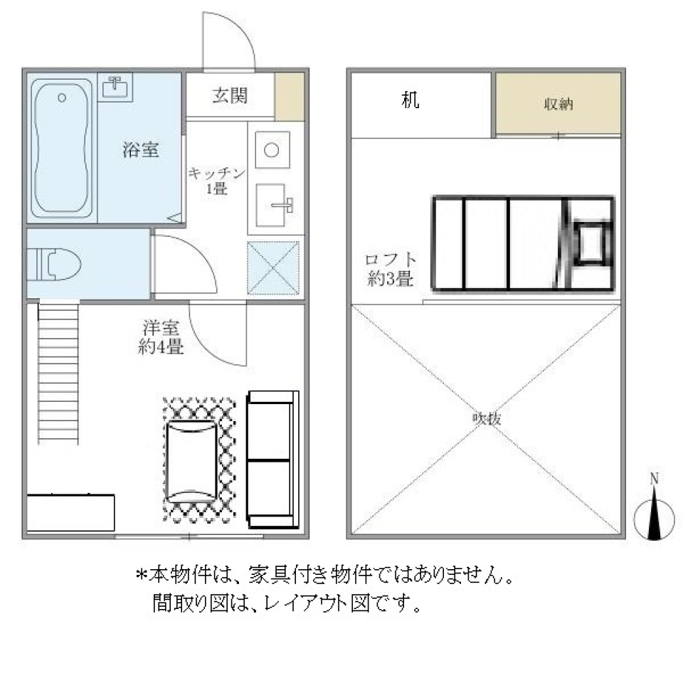 八景舎高円寺南Ｂ　106号室の間取り図