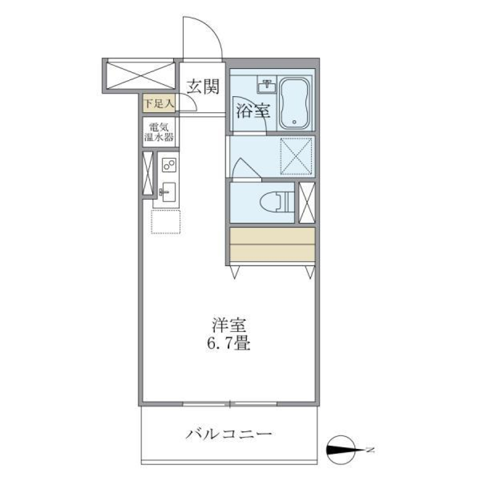 メゾンベール南麻布　101号室の間取り図