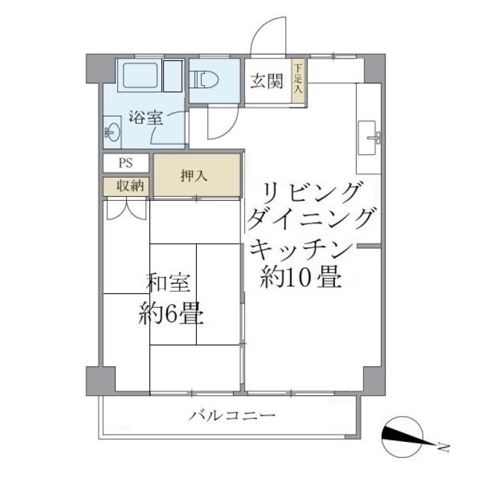 たかの千歳台ハイツ　202号室の間取り図