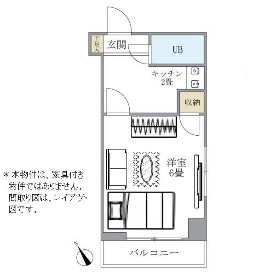 アセテック清瀬　501号室の間取り図