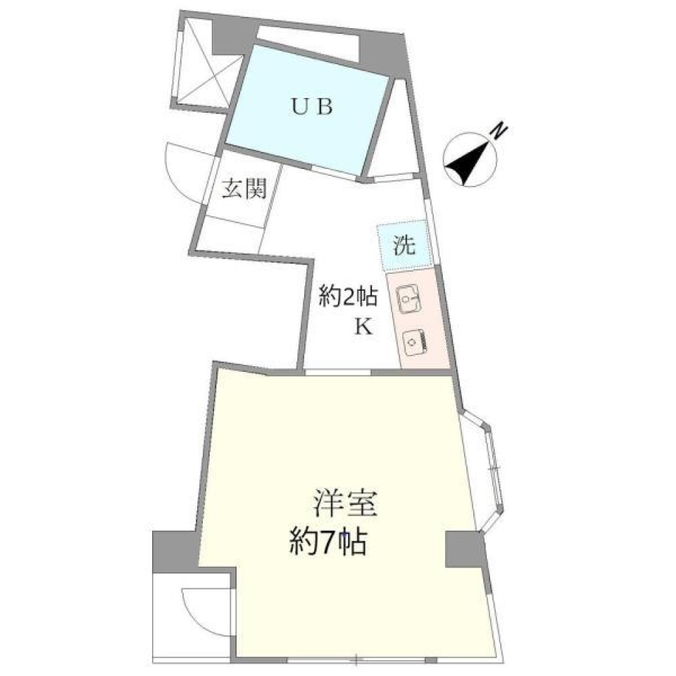 ハウスタカ　401号室の間取り図