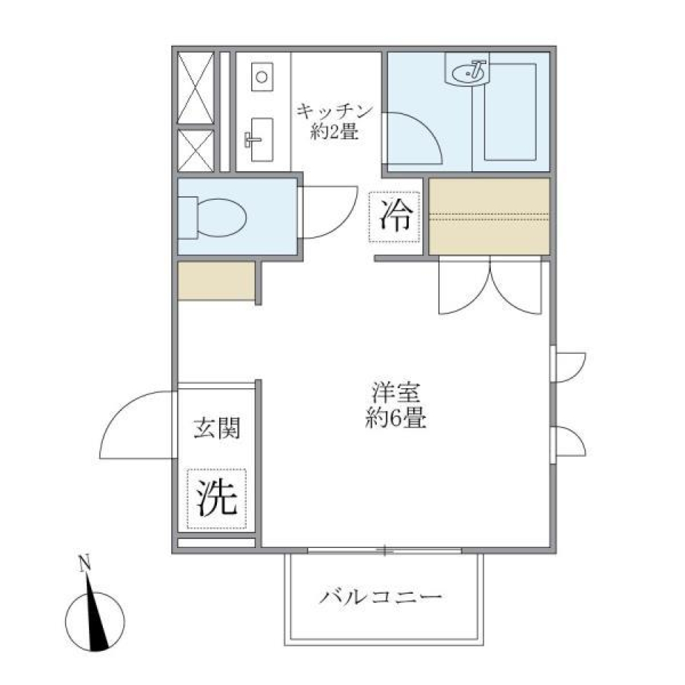 ゴールドクレスト五本木　206号室の間取り図