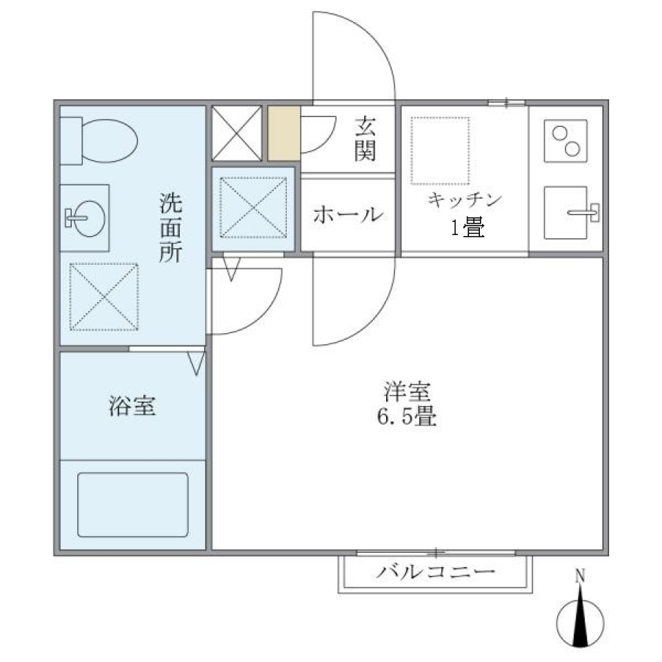 カーサ　セレッソ　201号室の間取り図