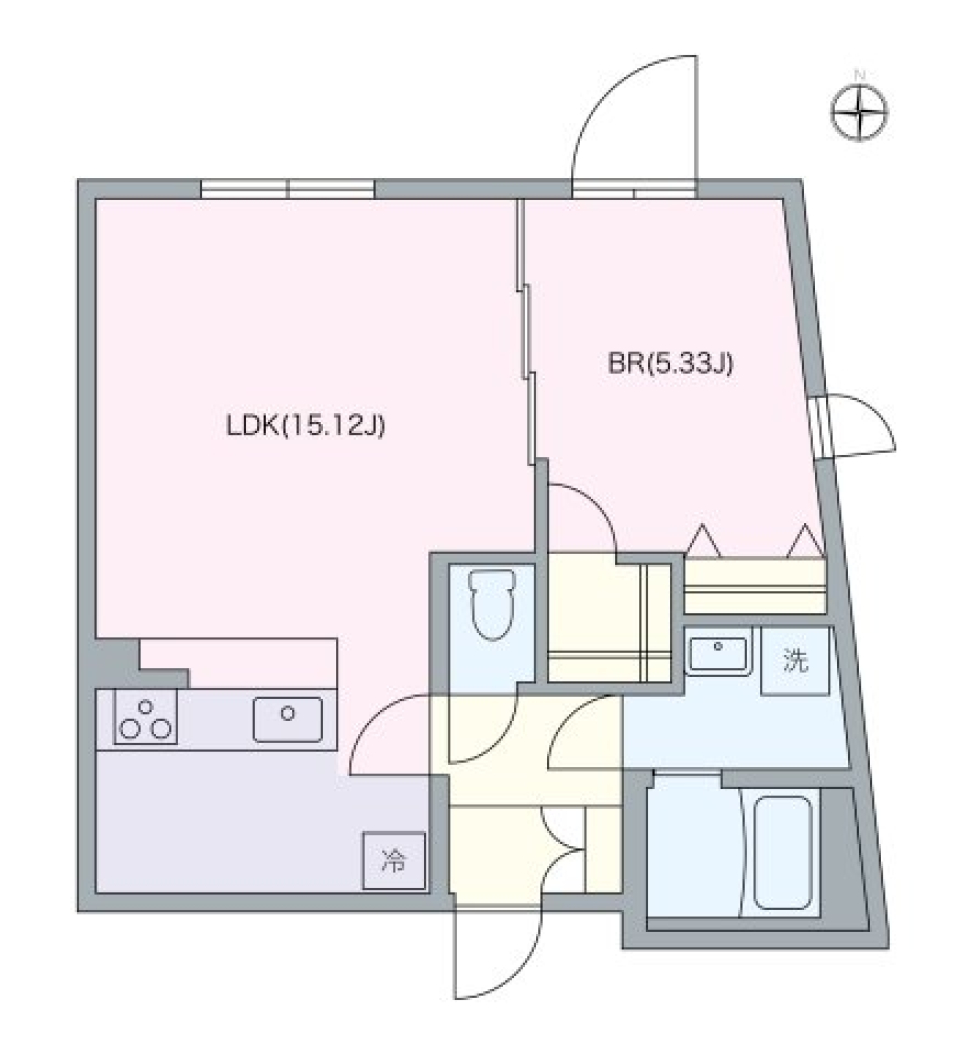 DASH LIVING YOYOGI UEHARA（ダッシュリビング代々木上原）　401号室［ペット可］の間取り図