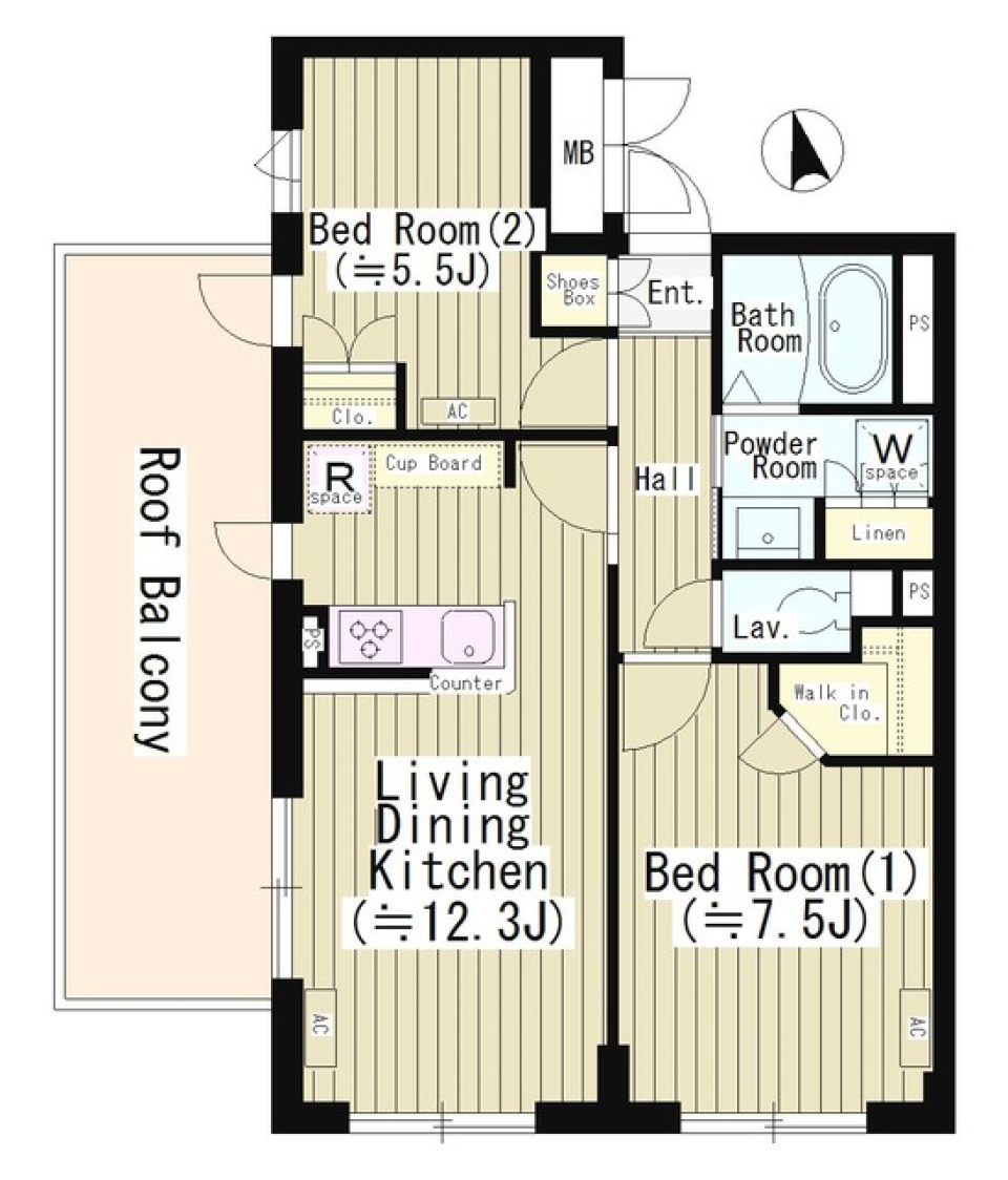 Ｃｅｎｔｅｎａｒｉｏ市谷二十騎町　502号室の間取り図