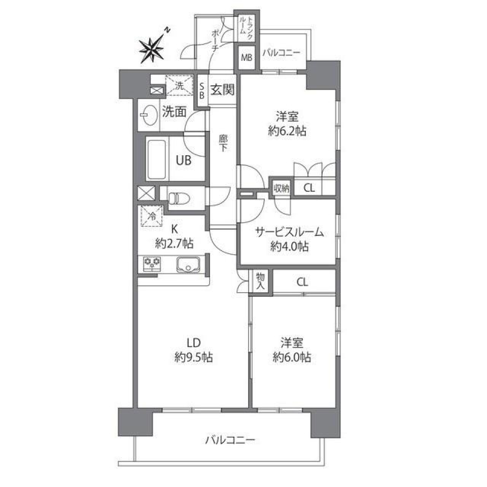 藤和シティホームズ高輪台　1003号室［ペット可］の間取り図