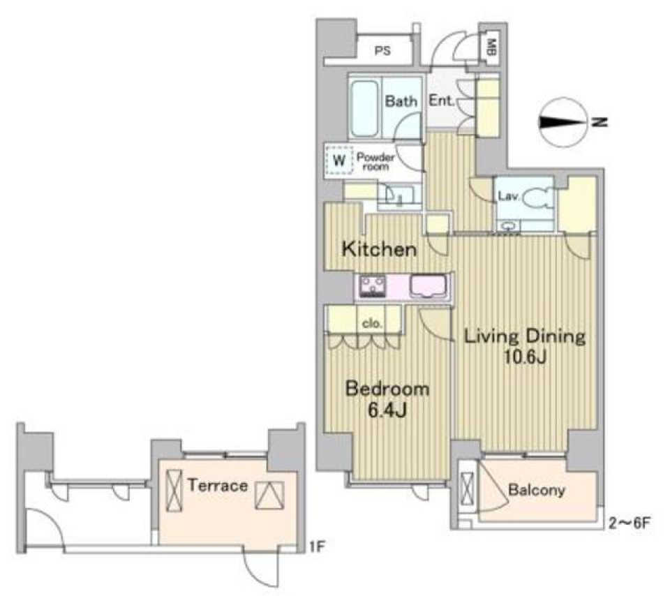 ラフォンテ麻布十番　602号室の間取り図