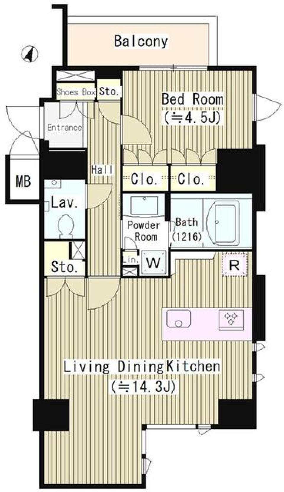 ラティオ南青山　303号室の間取り図