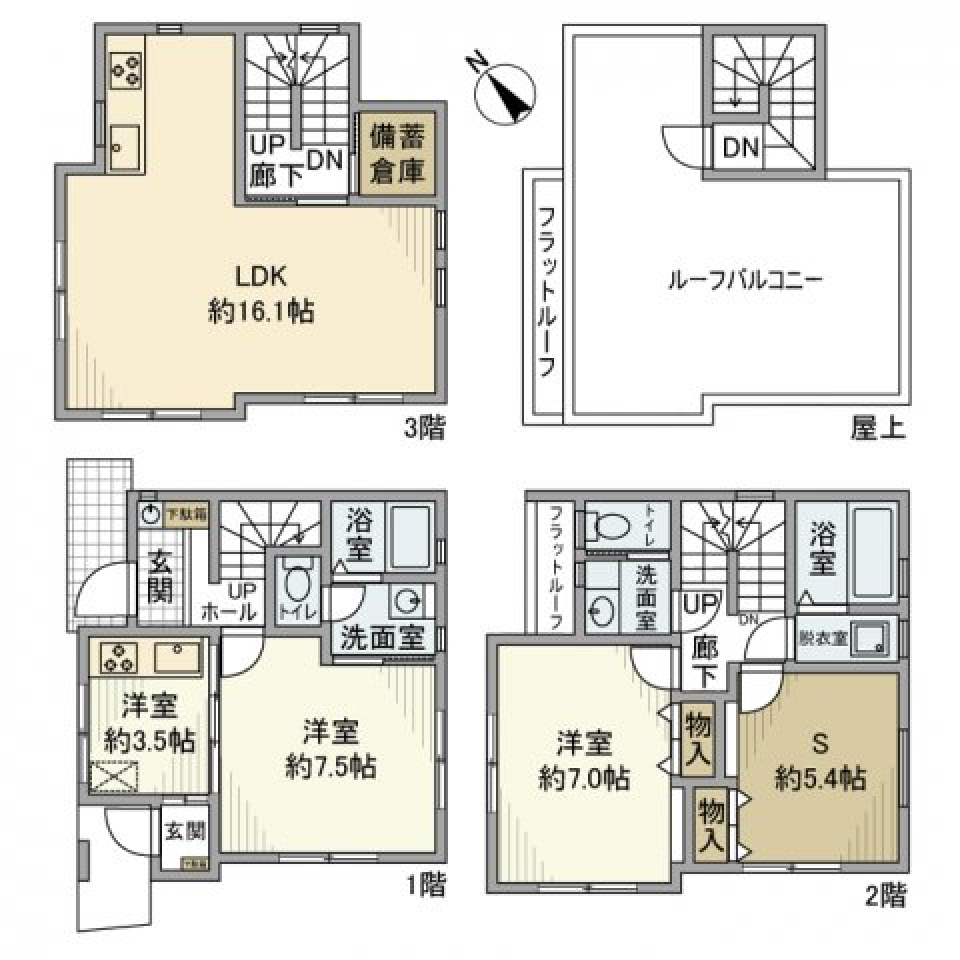 南元町戸建［新築］の間取り図