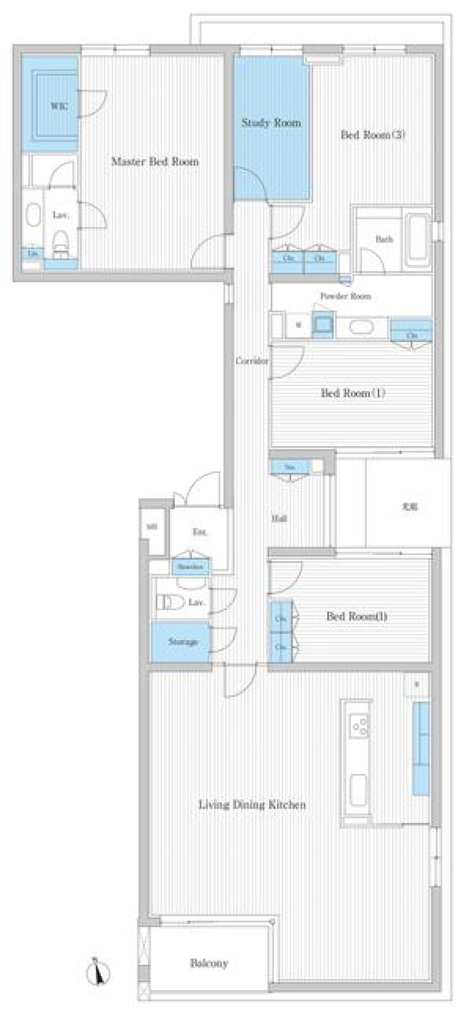 代沢レジデンス　201号室［ペット可］の間取り図