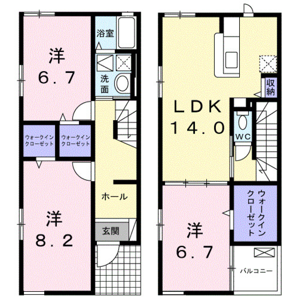 ラフィネ・オーブ　101号室の間取り図