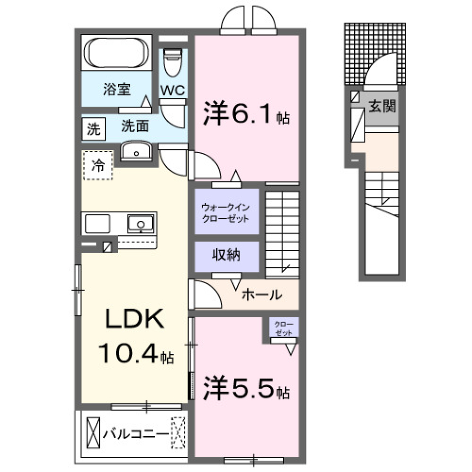 ウィナンド 206号室［ペット可］［新築］の間取り図