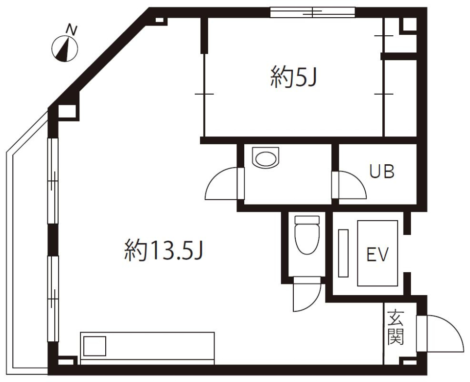 デルフォカーサトーア　201号室の間取り図