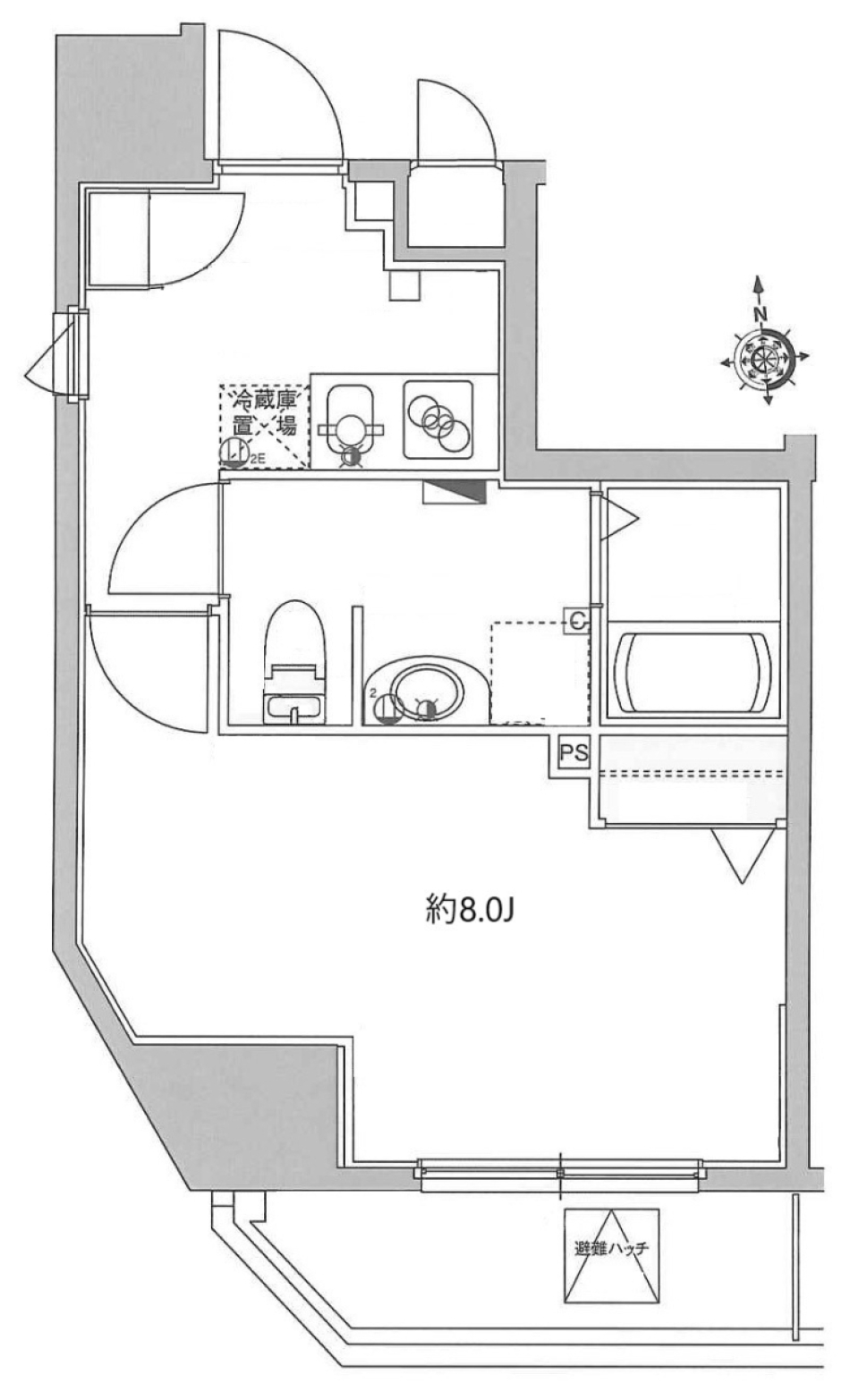 ハーモニーレジデンス府中の杜　702号室［ペット可］の間取り図