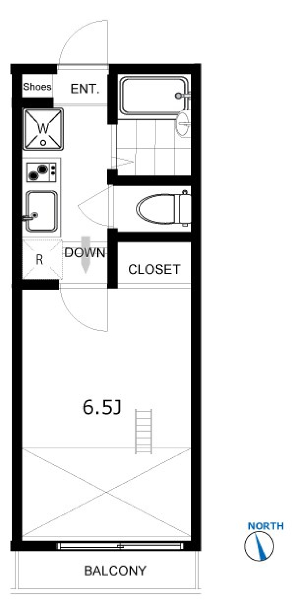 グランエッグス赤羽 104号室の間取り図