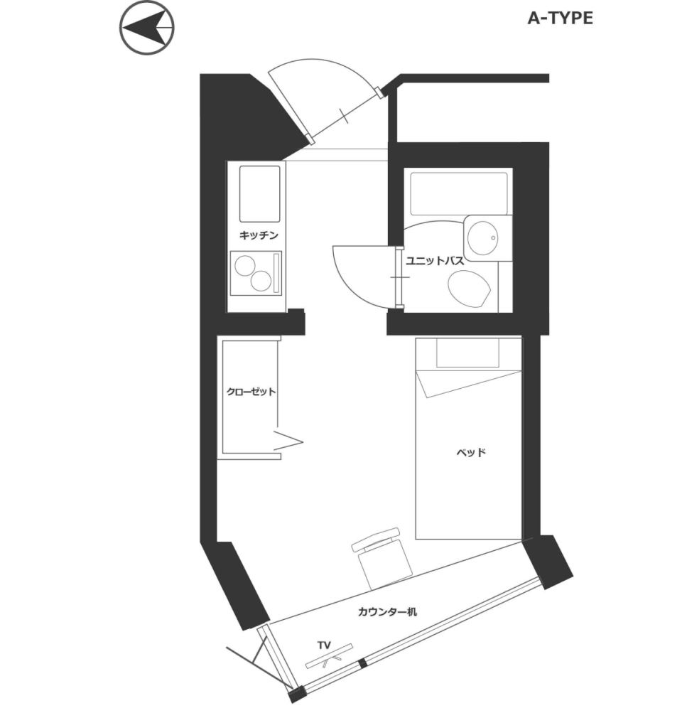 スタジオ明泉　515号室の間取り図