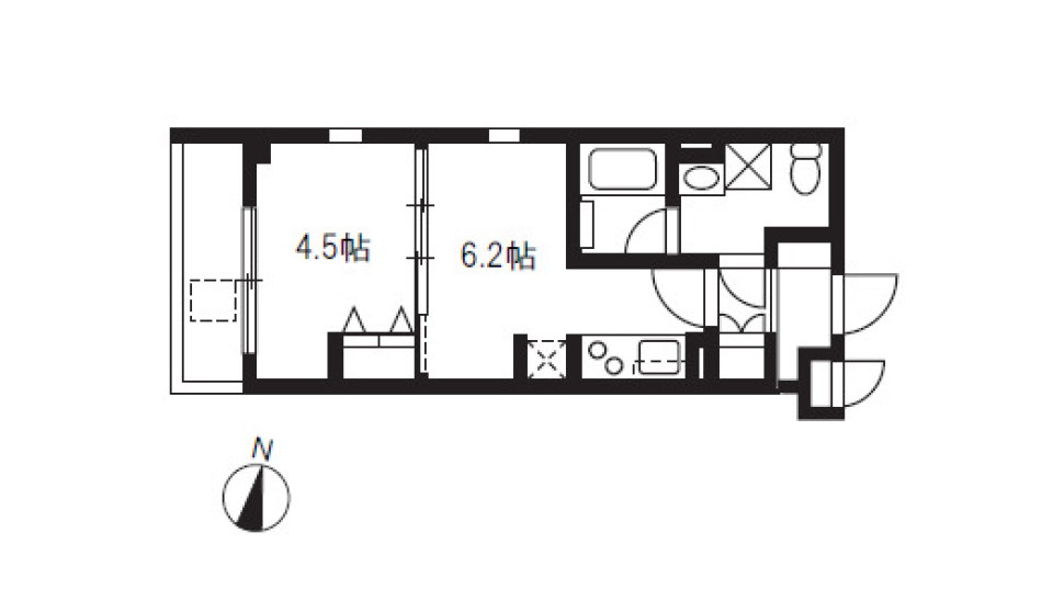 アルティザ上野毛 0106号室［新築］の間取り図