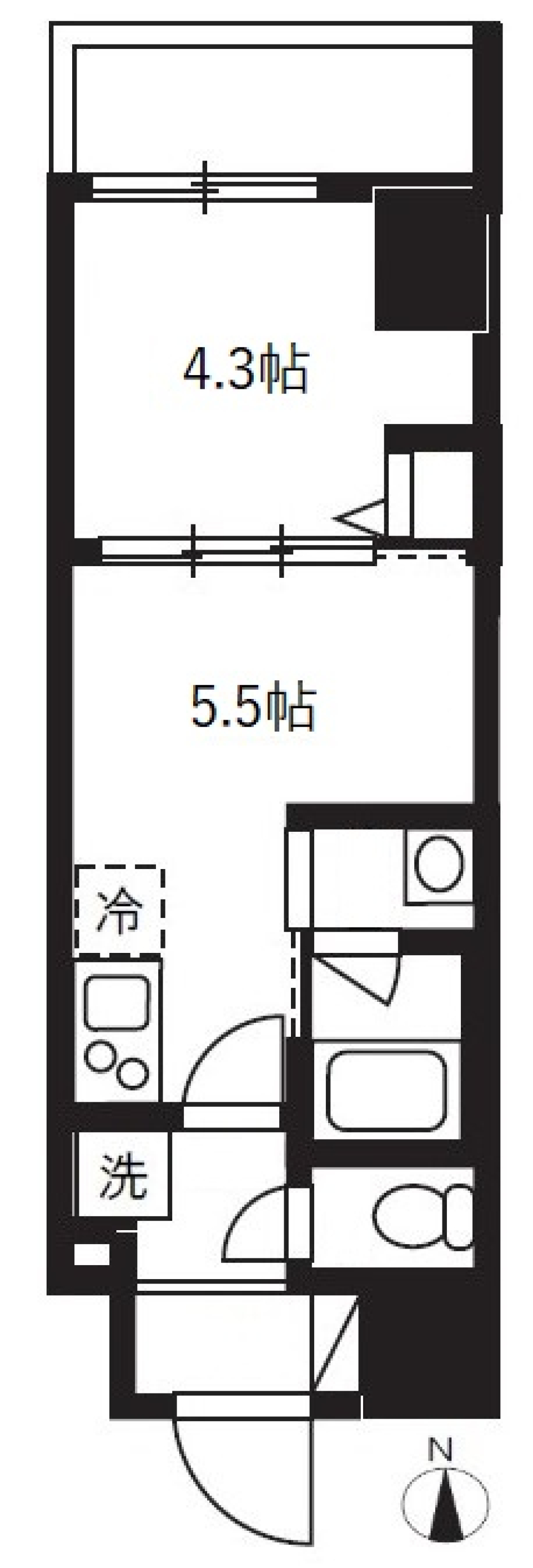 ハーモニーレジデンスグローバルキャピタル 0604号室［ペット可］の間取り図