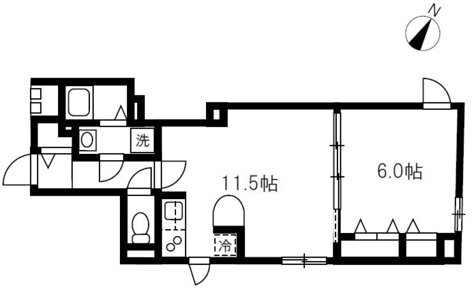 エルファーロ目黒Ⅰ 0303号室の間取り図