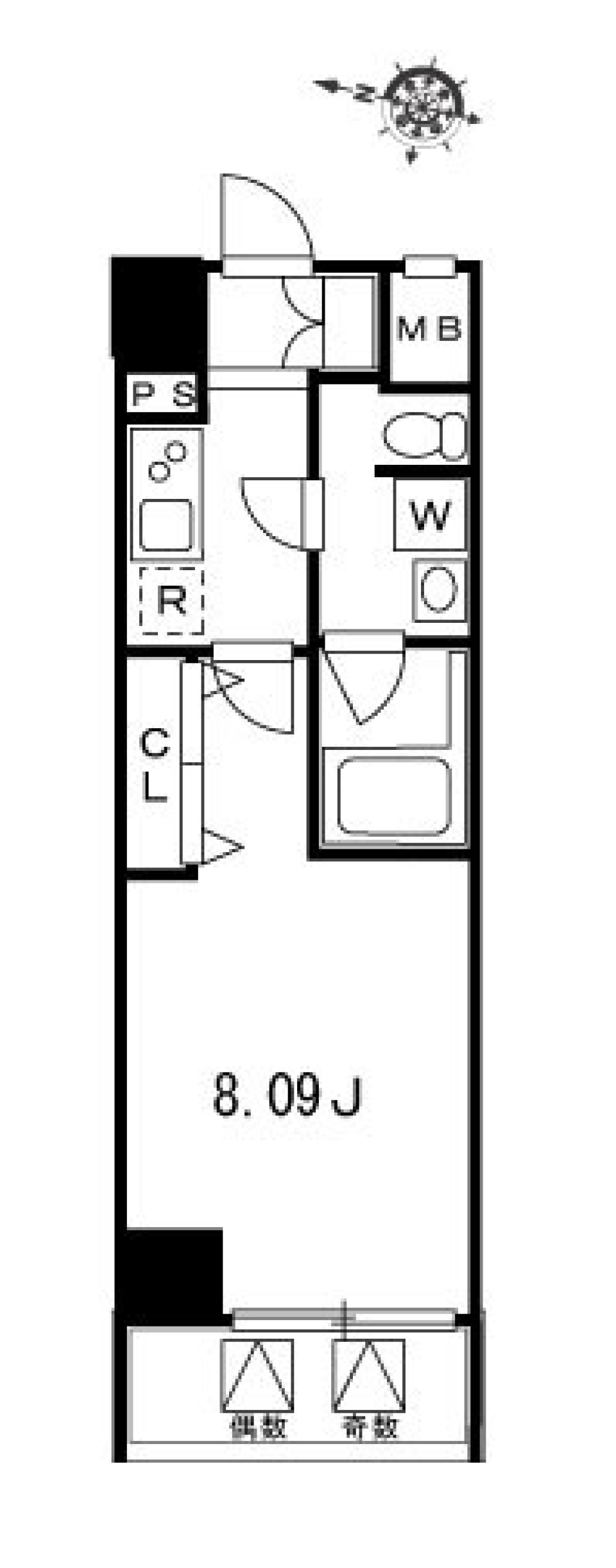 レグゼ王子神谷　403号室［ペット可］の間取り図