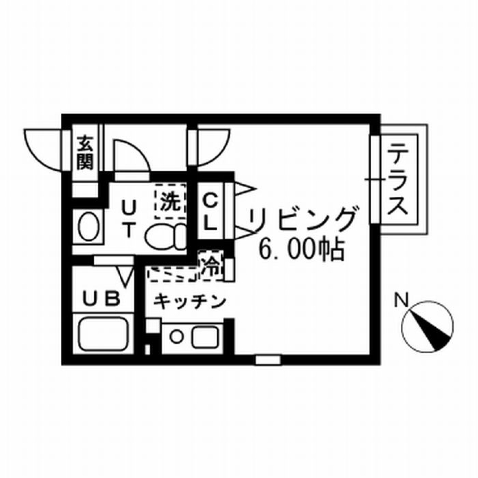 プライムアーバン洗足　203号室の間取り図