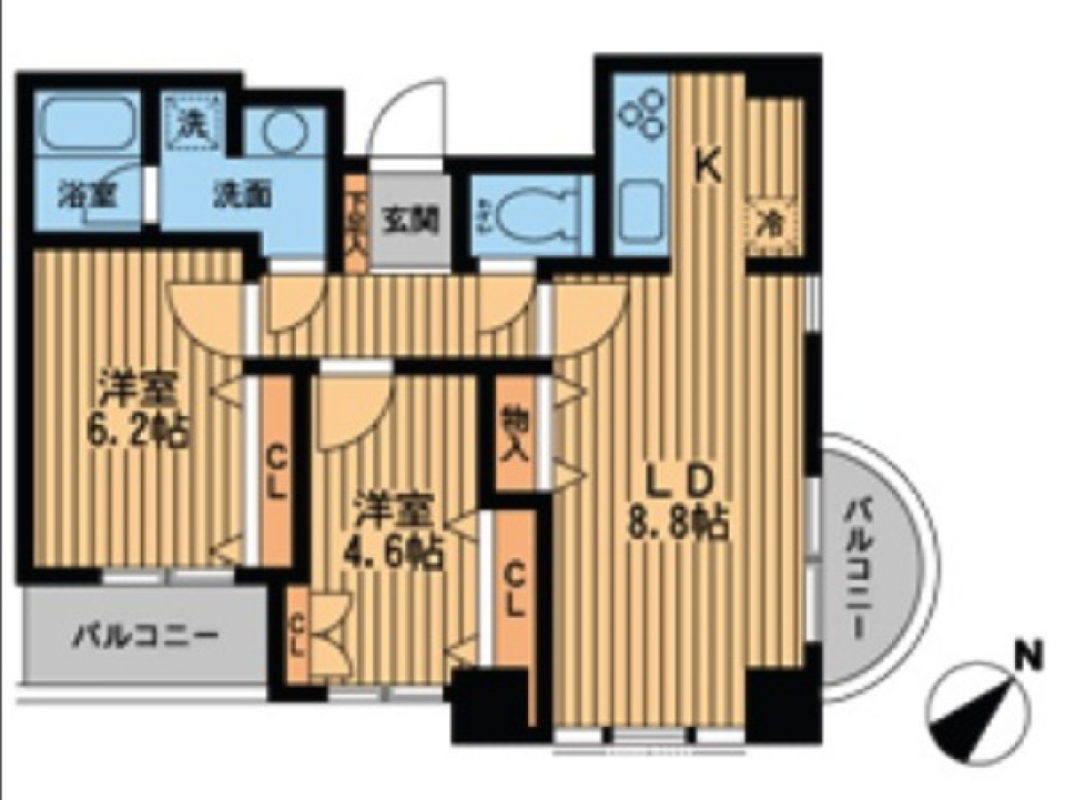 プライムアーバン新川　1304号室の間取り図