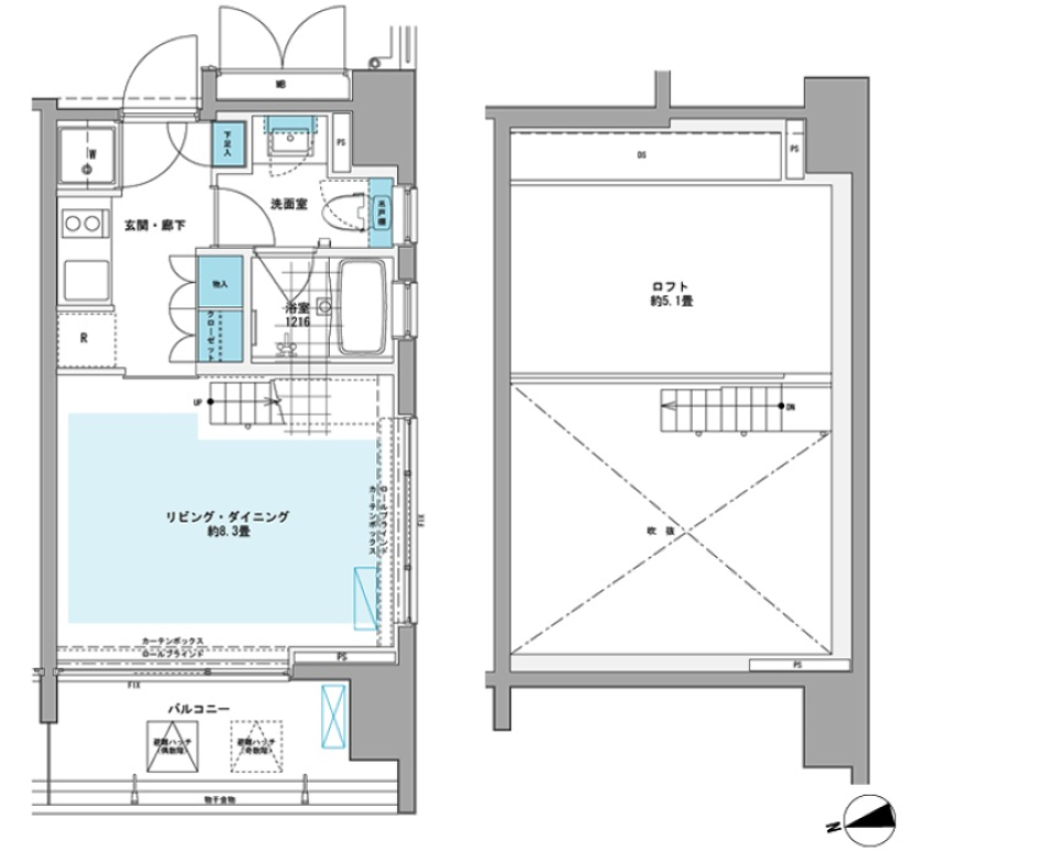 プライムアーバン芝浦LOFT　205号室の間取り図