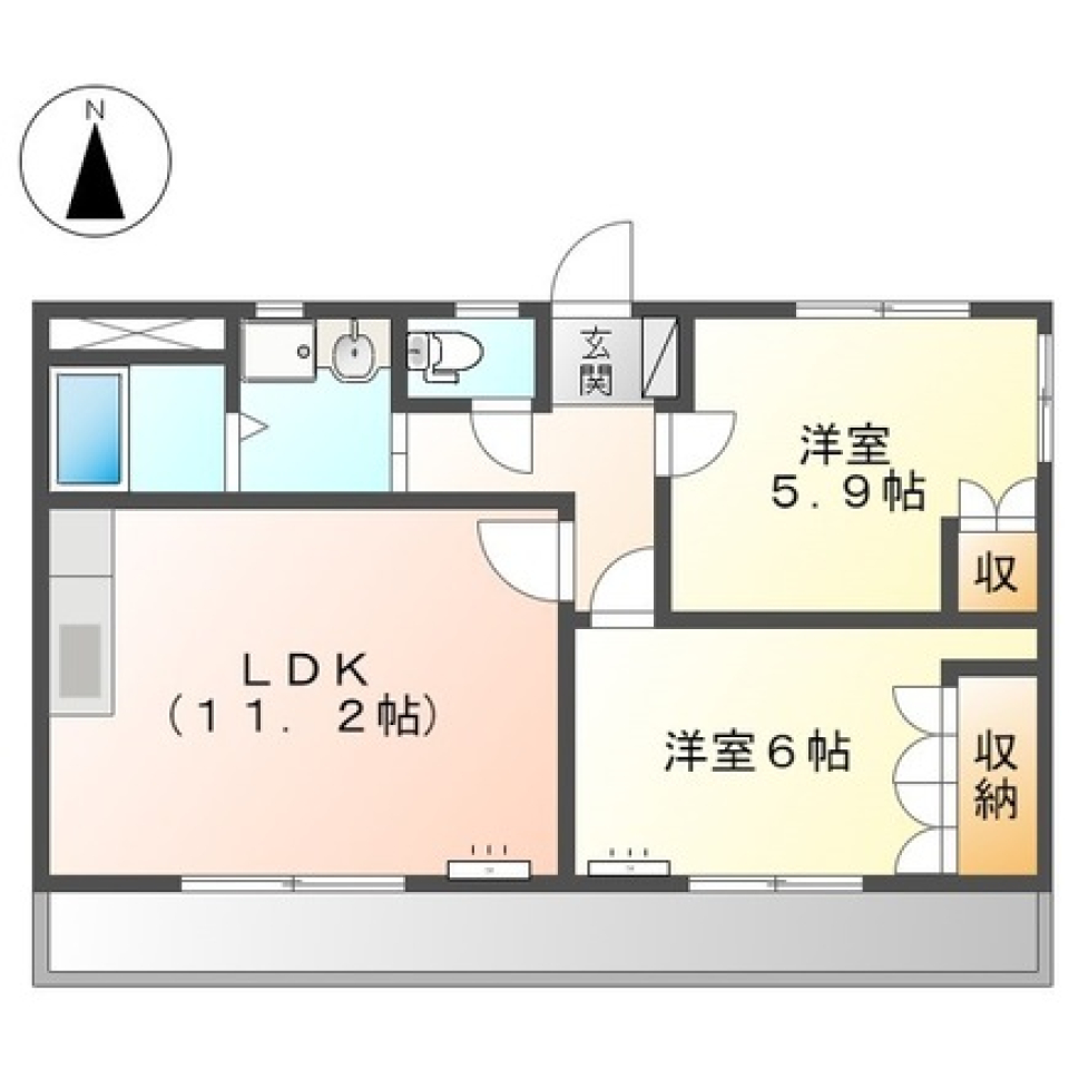 レトロ美「ペット可」の間取り図