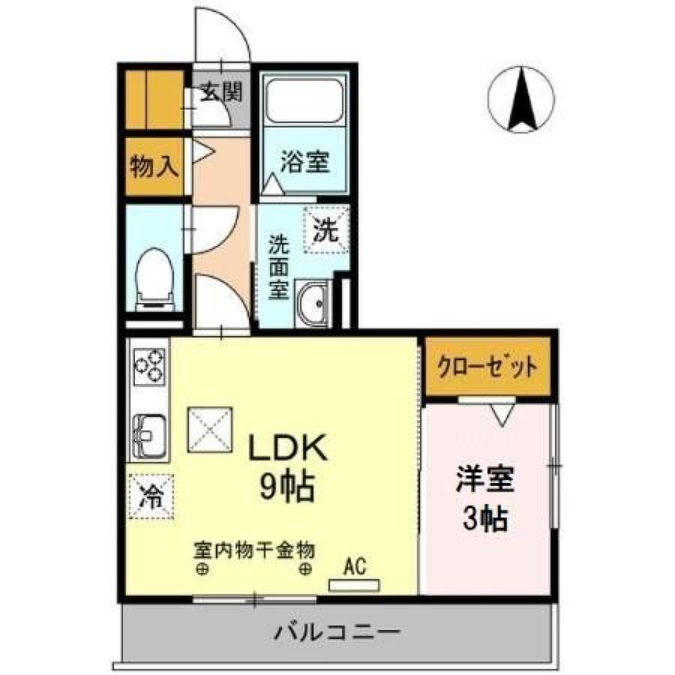 アクトタワーを望む新生活の間取り図