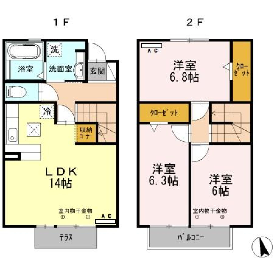 駅近で叶う、家族の夢テラスの間取り図