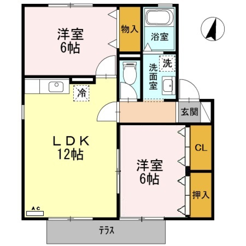 使い方無限大なお庭と収納の間取り図