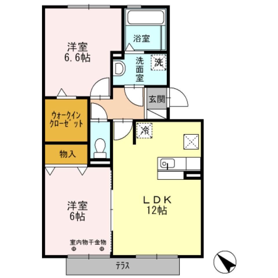 今日はこのキッチンでなに作る？の間取り図