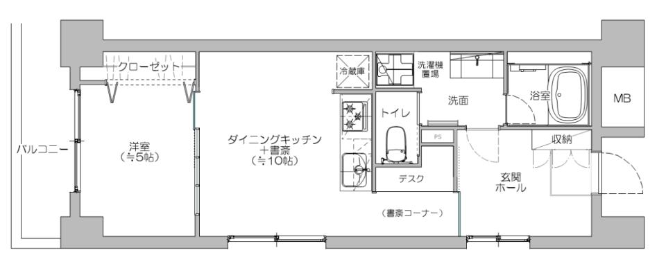 プライムアーバン目黒リバーフロント 1303号室の間取り図