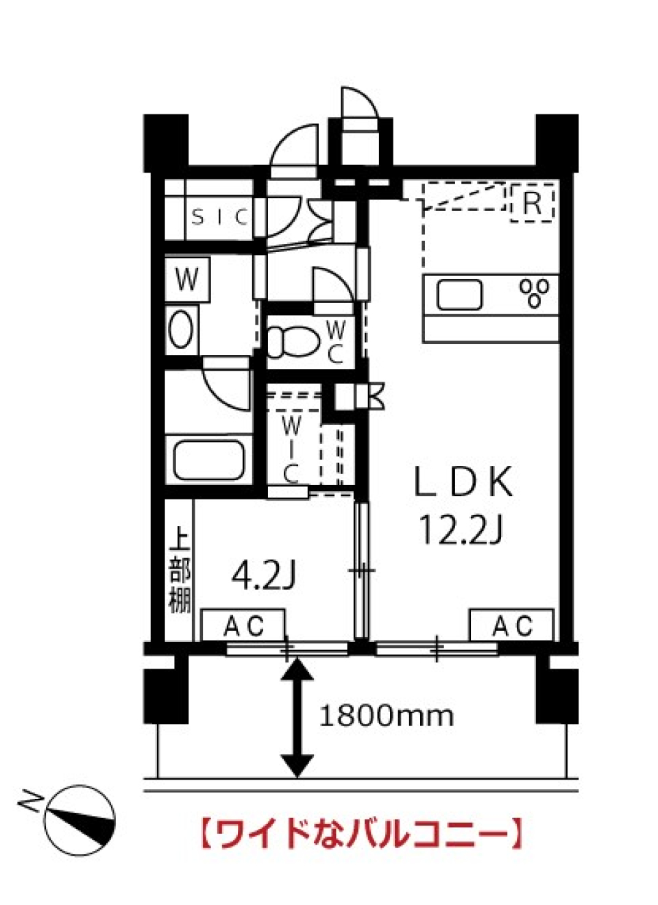 アジールコート池上 504号室の間取り図