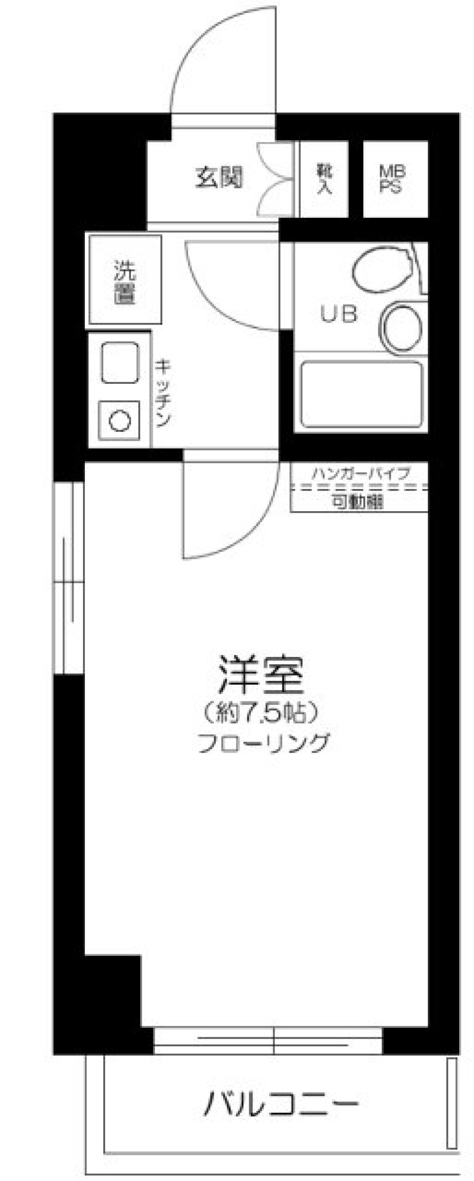 ライオンズマンション東駒形　401号室の間取り図