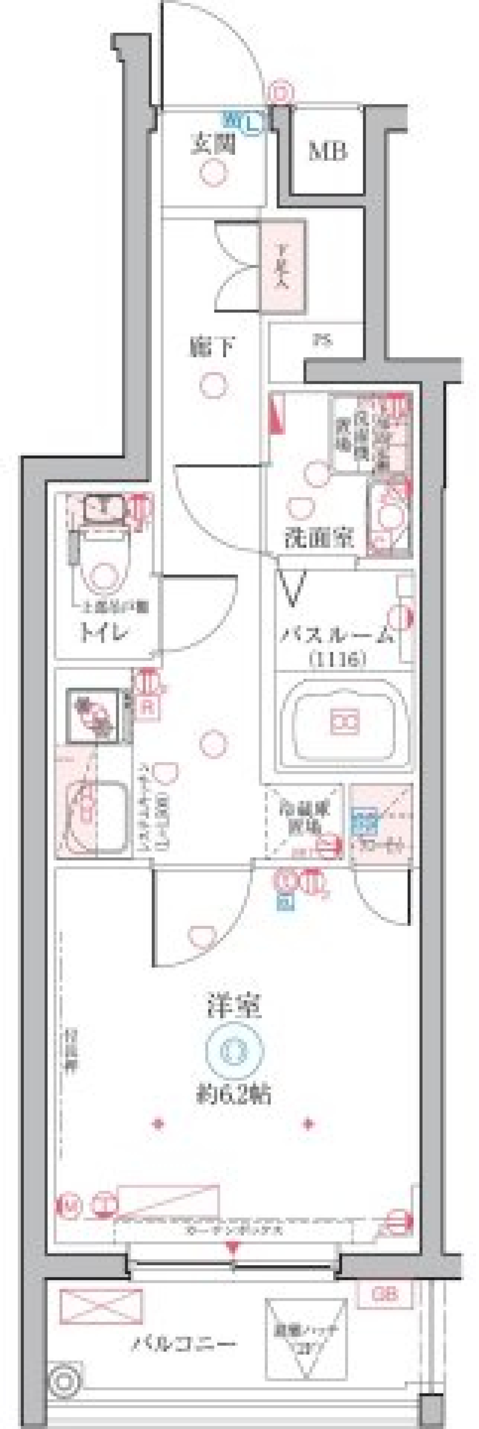 クレヴィスタ大塚　107号室［ペット可］の間取り図