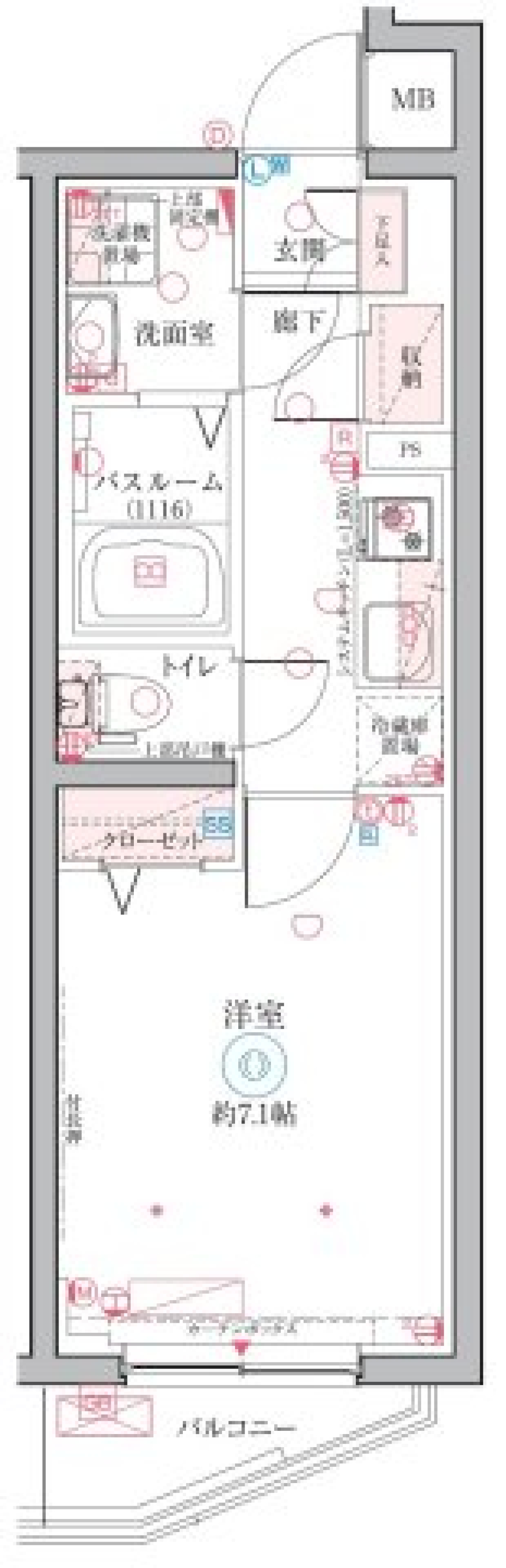 クレヴィスタ大塚　207号室［ペット可］の間取り図