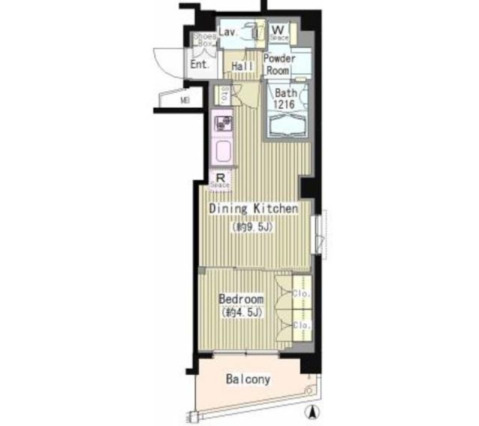 マスターズコート奥沢　502号室［ペット可］の間取り図