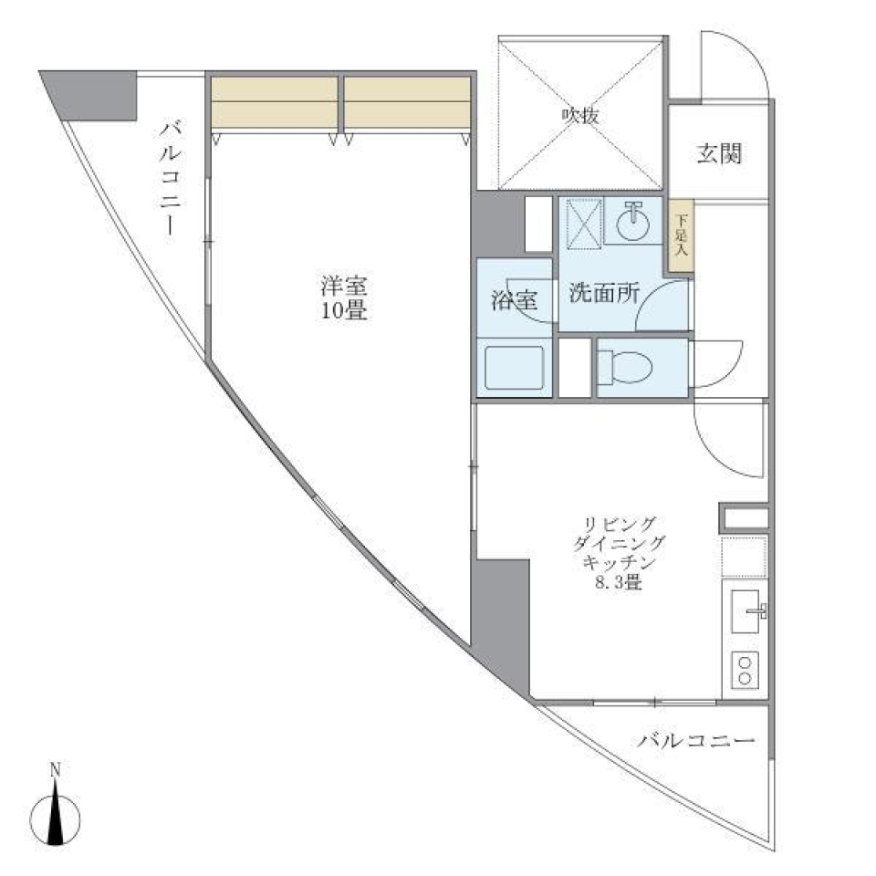 サンハイツ浅草　202号室の間取り図