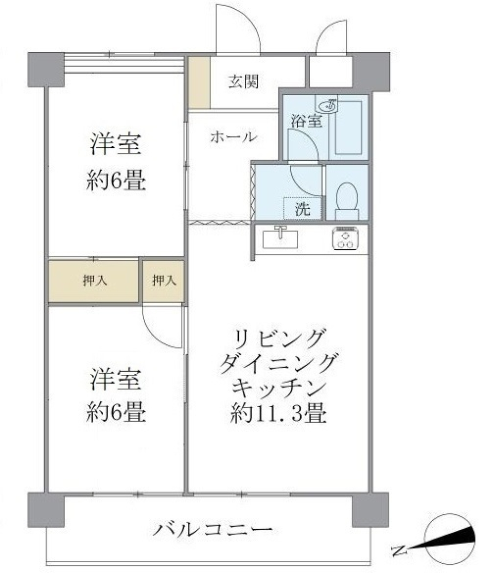 シャルム・Ｋ・カーサ　216号室の間取り図