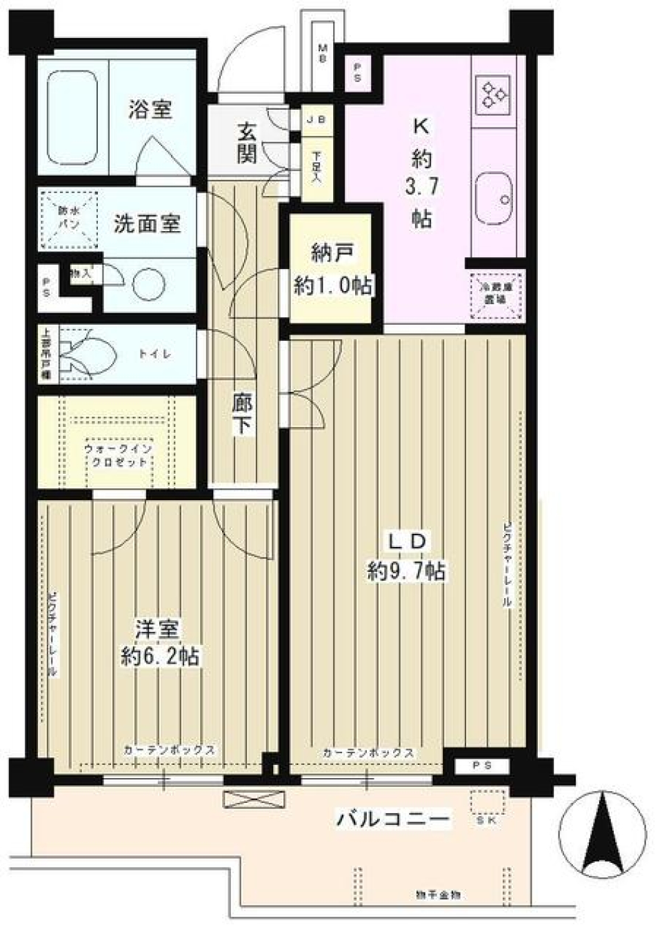 クラッサ成城　114号室の間取り図