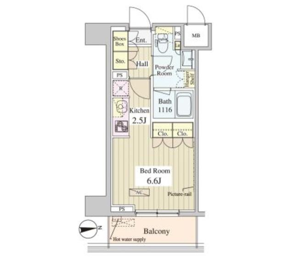 ＷＡＳＥＤＡ　ＡＰＡＲＴＭＥＮＴ 702号室の間取り図